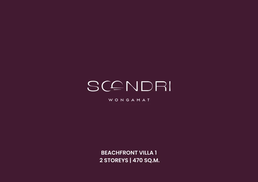 Soondri Wongamat แปลนห้อง — วิลล่าริมหาด 1 · 2 ชั้น · 470 ตร.ม. · แผ่น 1