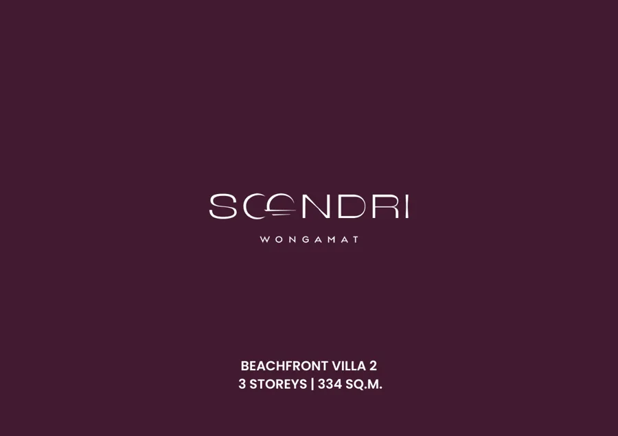 Soondri Wongamat แปลนห้อง — วิลล่าริมหาด 2 · 3 ชั้น · 334 ตร.ม. · แผ่น 1